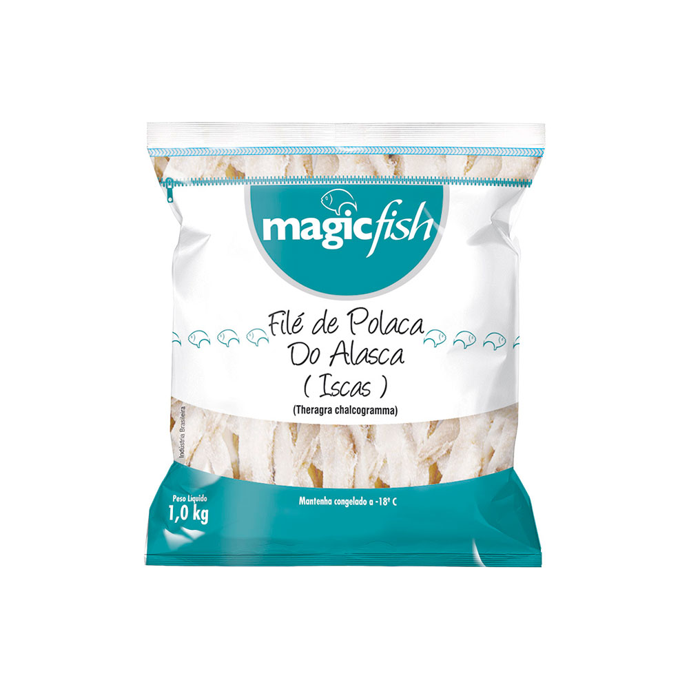O Filé de Polaca da Magic Fish é um peixe de carne branca, com sabor suave e textura delicada. Com um teor baixo de gordura, oferece vitaminas A e D e é rico em Ômega 3. Versátil, pode ser utilizado para o preparo de dos mais deliciosos pratos.